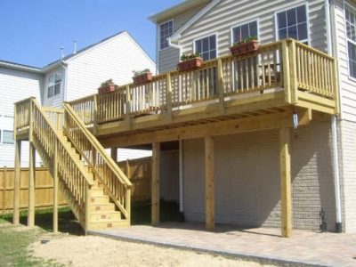 Wooden Composite Deck Construction