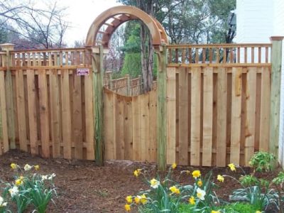 Custom Arbor Over Gate Installation