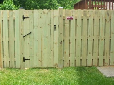 Dog-eared Board on Board Fence