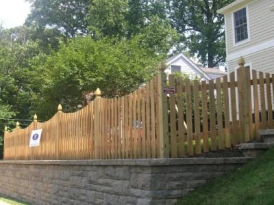 Spaced Picket with Dip Fence and Gothic Posts